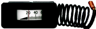 58 x 25 mm Arkadan Bağlantılı, pano tipi SIVI DOLGULU SICAKLIK ÖLÇER