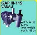 GAP III - 115 VANALI HAVUZ POMPASI