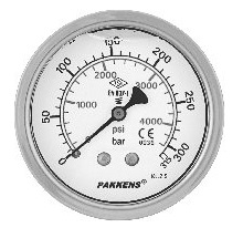 Q63 Pakkens Arka Bağlantılı Giliserin Dolgulu Manometre