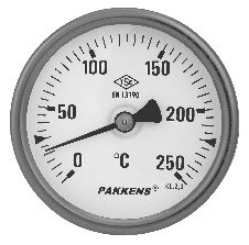 Q160 PAKKENS ALT BAĞLANTILI Bİ-METAL SICAKLIK ÖLÇERLER