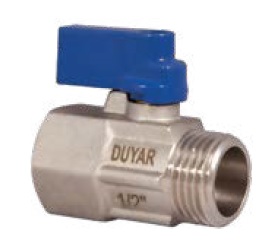DUYAR MİNİ KÜRESEL VANA İÇ-DIŞ DİŞLİ (PN16)