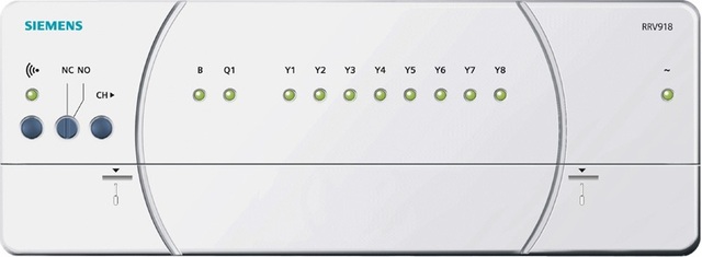 SIEMENS RRV918 Isıtma devresi kontrol ünite, kablolu, 8 ısıtma devresi, PID ( 8x Triac aç IUI, IUO, 1xSPST)