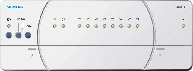 SIEMENS RRV918  Isıtma devresi kontrol ünite, kablolu, 8 ısıtma devresi, PID ( 8x Triac aç IUI, IUO, 1xSPST)