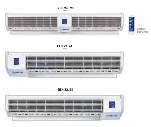 ENDÜSRİYEL TİP ELEKTRİKLİ ISITICILI HAVA PERDELERİ